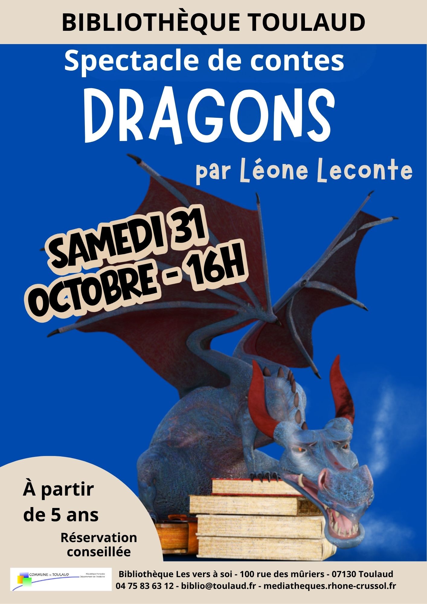 Pour Halloween, les dragons s’invitent à la médiathèque !